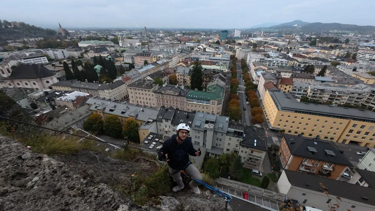 City Wall Klettersteig: la vía ferrata sobre los tejados de Salzburgo